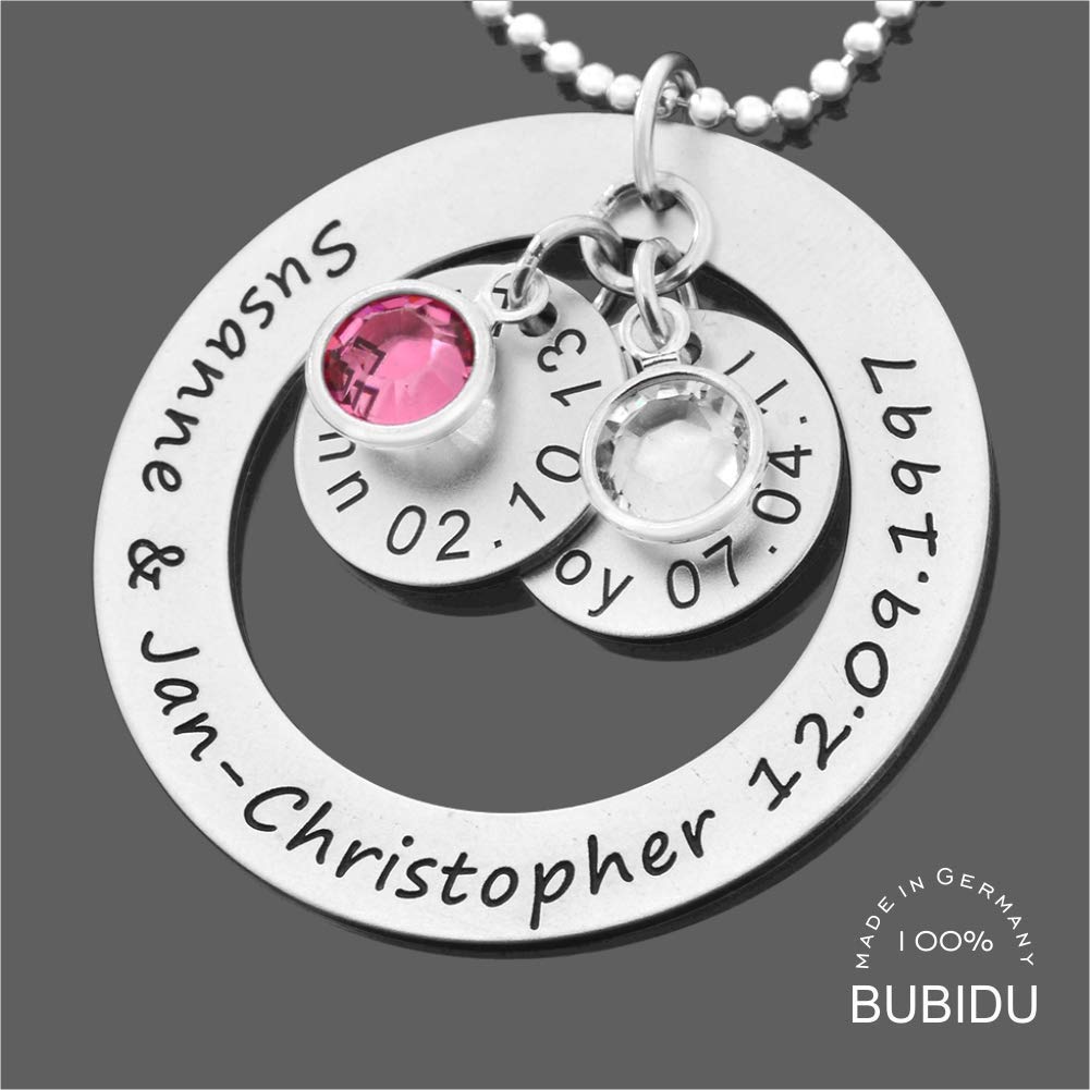 Namenskette 925 Silber mit Gravur Familienkette Silberkette mit Namen Schmuck mit Kindernamen Schmuck für Mama Oma Silberschmuck Geschenk Muttertag | HANDMADE IN GERMANY