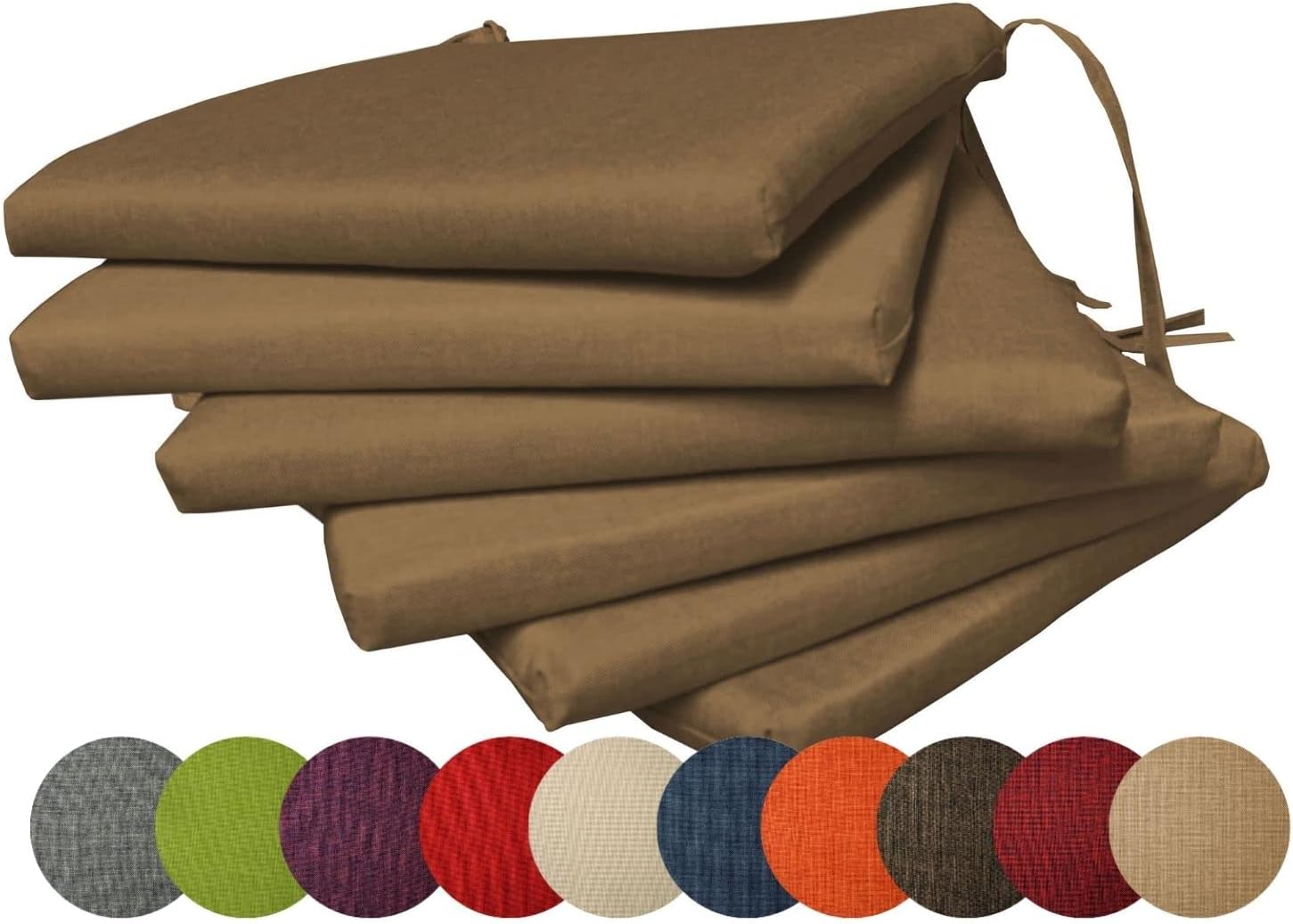 chilly pilley 6X Gartenkissen Stuhlkissen Set Gartenstühle Stuhlauflage