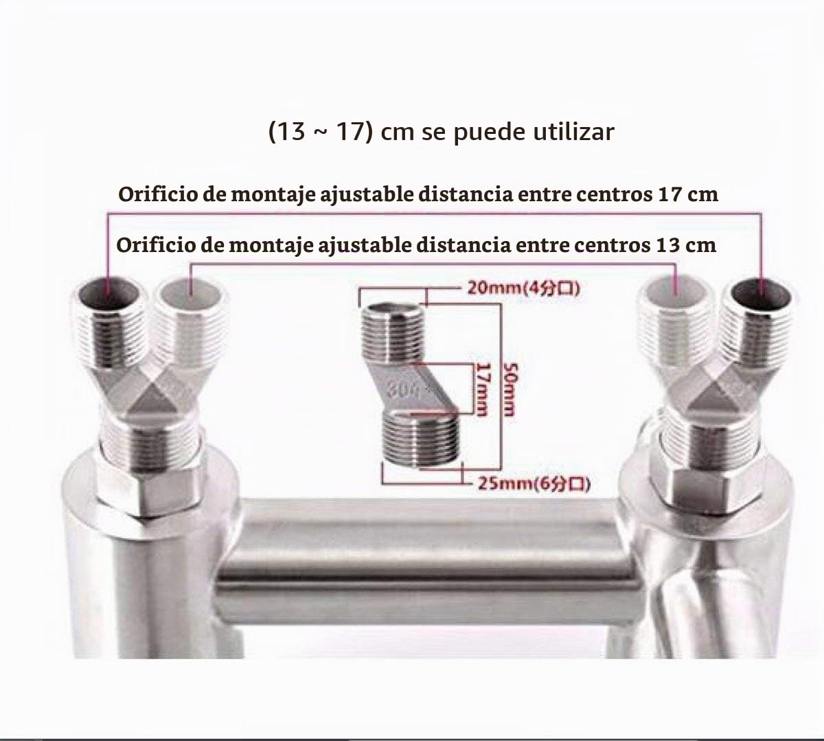 Tipo de Cocina en la Pared grifería multifunción Pistola de Lavado pileta de la Piscina Fregadero Doble Agujero Grifo Caliente y fría (Tipo de Pared)