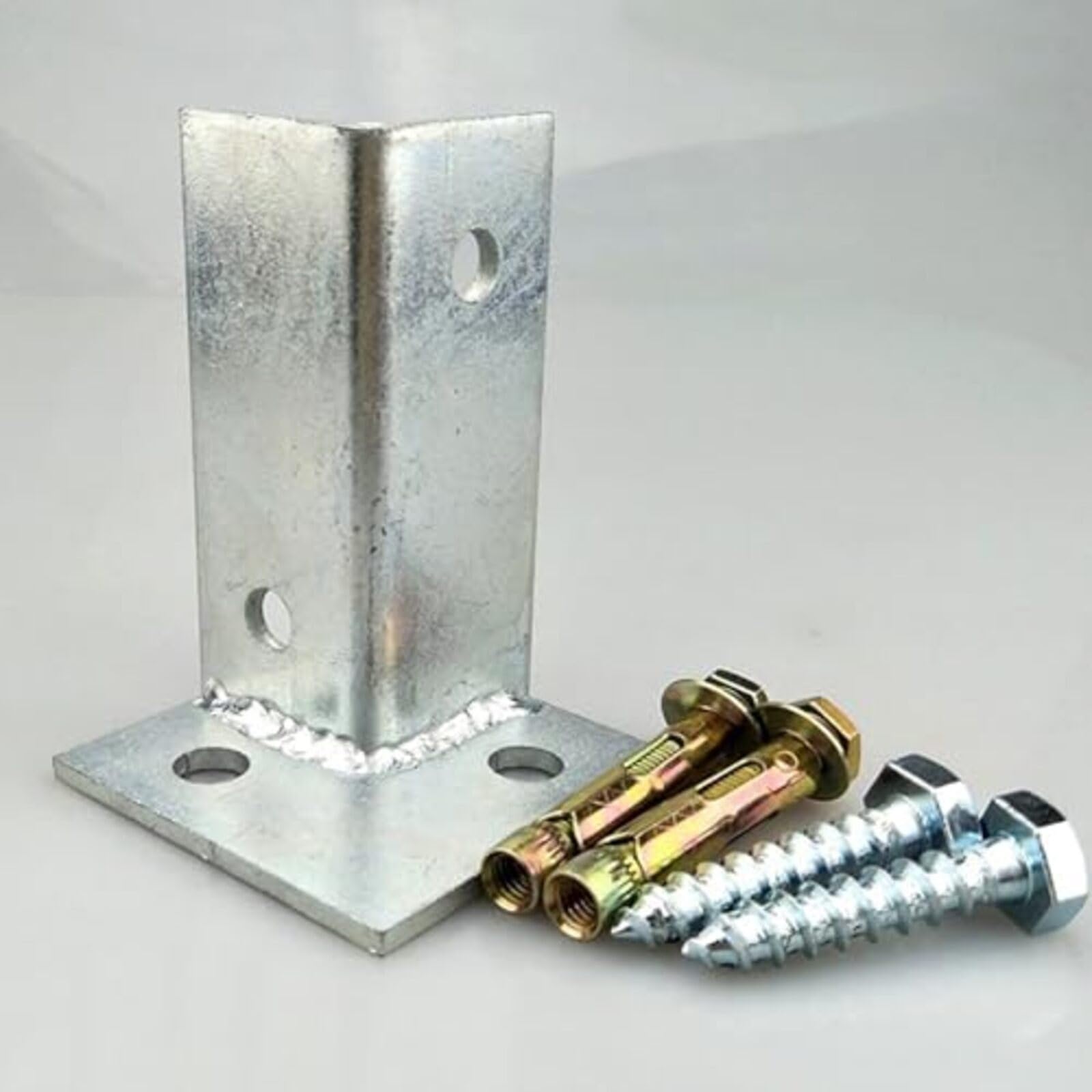 Galvanized Concrete Post Anchor 2x2 Inch Adjustable Post Base for Decks, Fences, and Pergolas(1PC40x40x200mm)