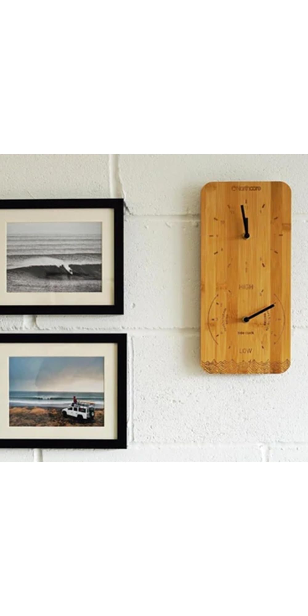 Northcore Time and Tide Bamboo Wall Clock