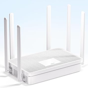 2026 New AX3000 WiFi 6 Router, Dual B Gigabit Wireless Router with 6 High-Gain Antennas | 4 Gigabit Ports | Easy Setup | VPN Support, Home & Business