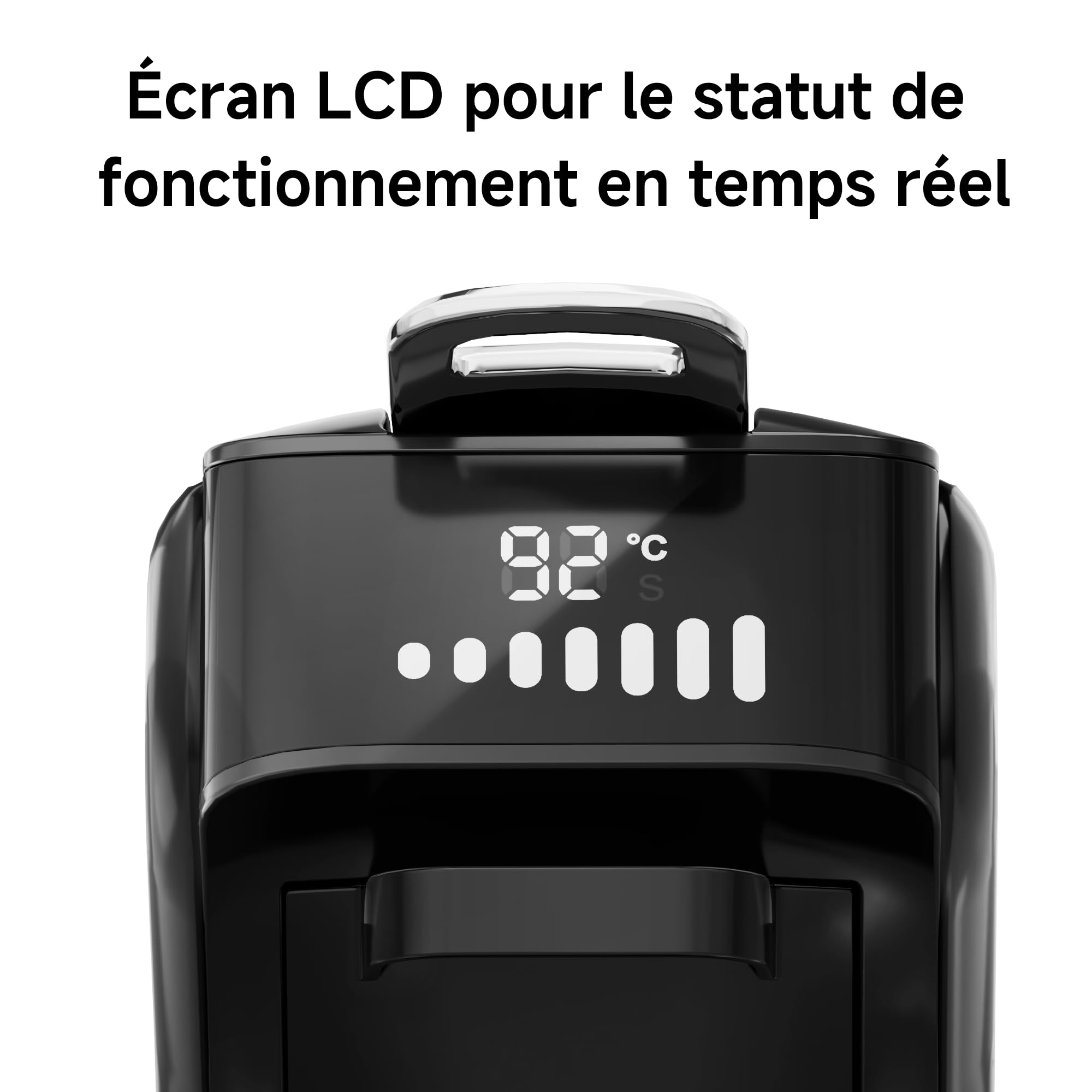 HIBREW H1B Machine à Café à Capsules 6-en-1 | Compatible Ns*/DG*/ Es*/Kcup*/Café Moulu, Bouton Unique Infusion Chaude et Froide, Température et Quantité Réglable (Noir)