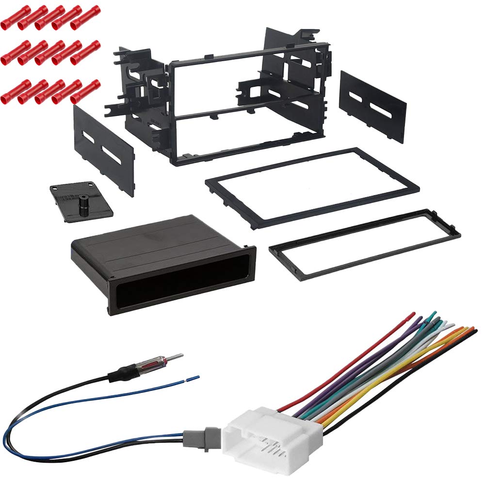CACHÉ KIT311 Bundle with Car Stereo Installation Kit for Honda Pilot 2006 – 2008 Dash Mounting Kit, Antenna and Harness for Single or Double Din Radio Receivers (4 Item)