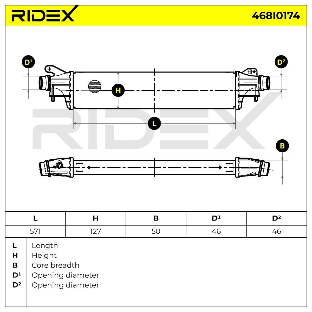 RIDEX 468I0174 Intercooler Compatibilità con OPEL Corsa E Hatchback X15