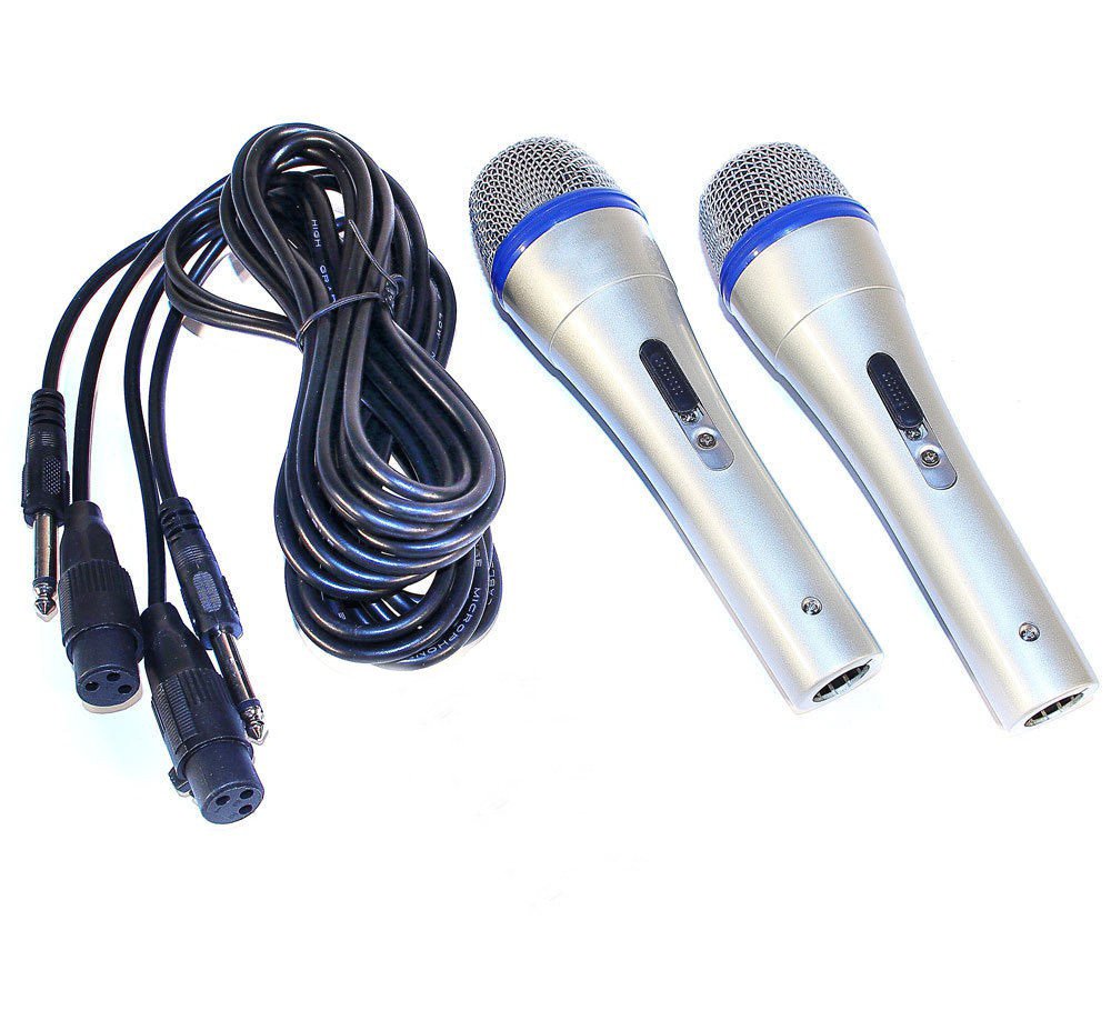 2 Soytich Cualitativo Micrófono +2x3m Cable + 2xAdapter Micrófono A 3