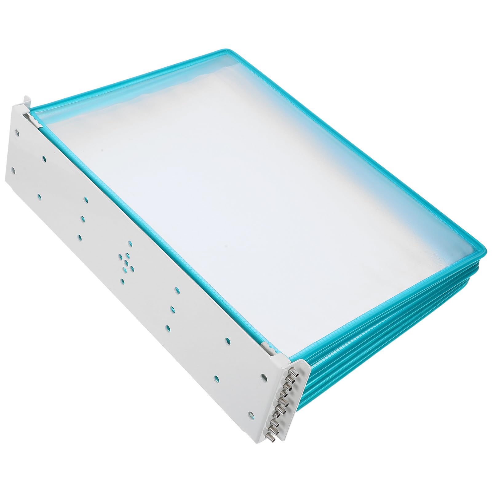 ULTECHNOVO Espositore da Parete A4 Verde in Pvc e Ferro per Cataloghi | Montaggio Rapido, Accesso Immediato ai Fogli, Soluzione Salvaspazio per Workshop e Training Sessions