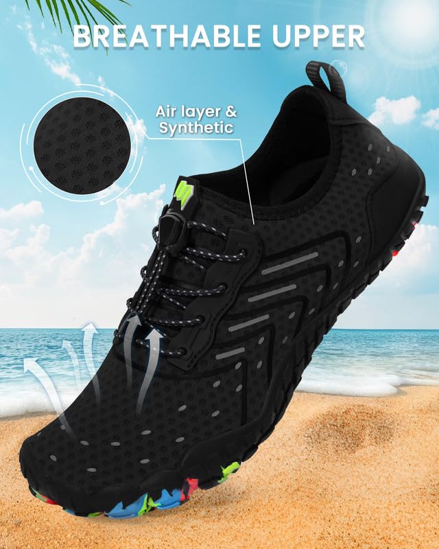 Image of Water Shoes for Women Men Quick-Dry Barefoot Shoes Breathable Aqua Socks for Swim Beach River Pool Lake Hiking Surfing Kayaking