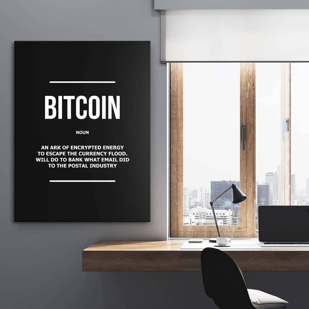 Bitcoin Definition Wall Art Office Decor Canvas Print, Bitcoin Noun Print,  Cryptocurrency Sign, BTC Sign, Crypto