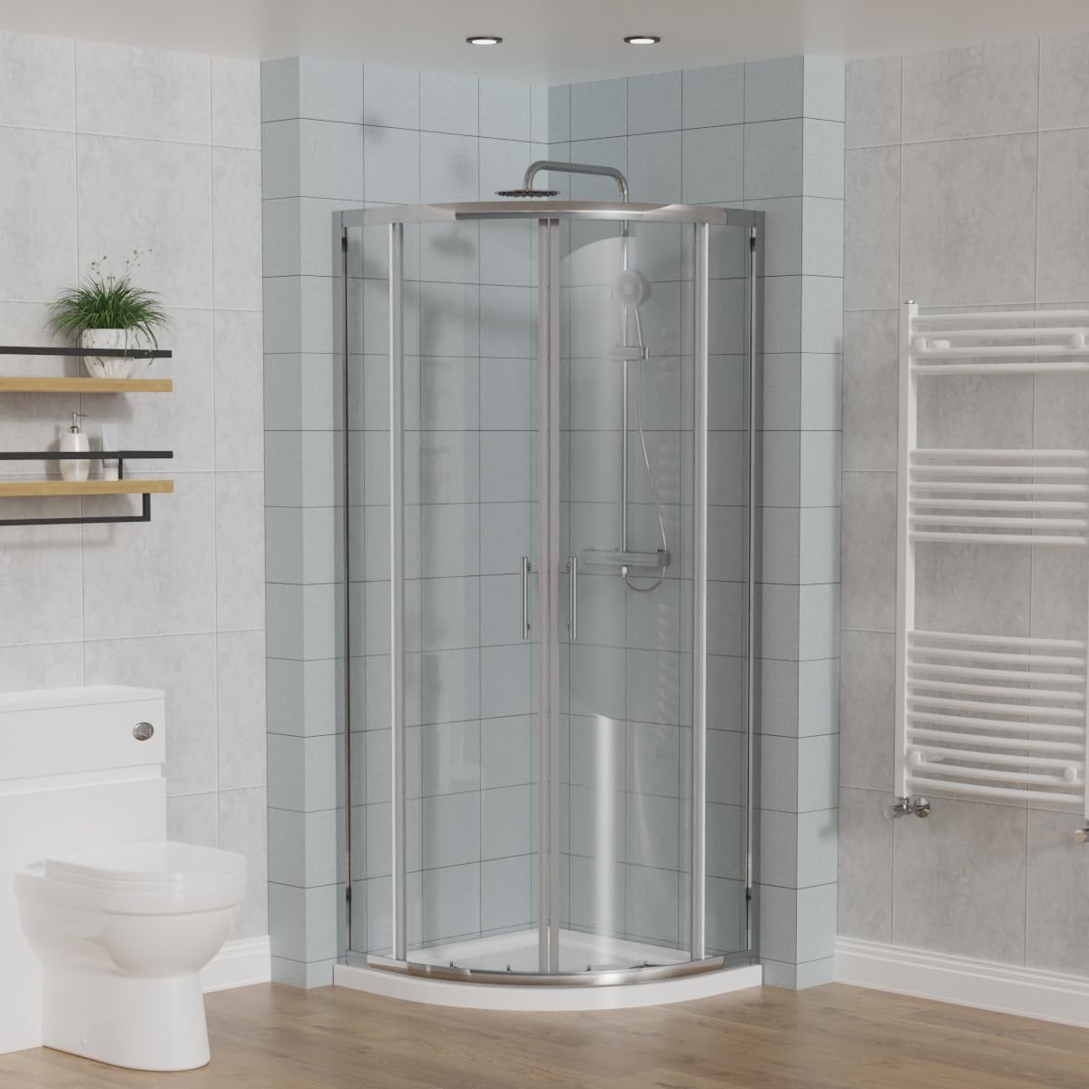 Aquariss Quadrant Shower Enclosure Chrome 800x800x1900mm