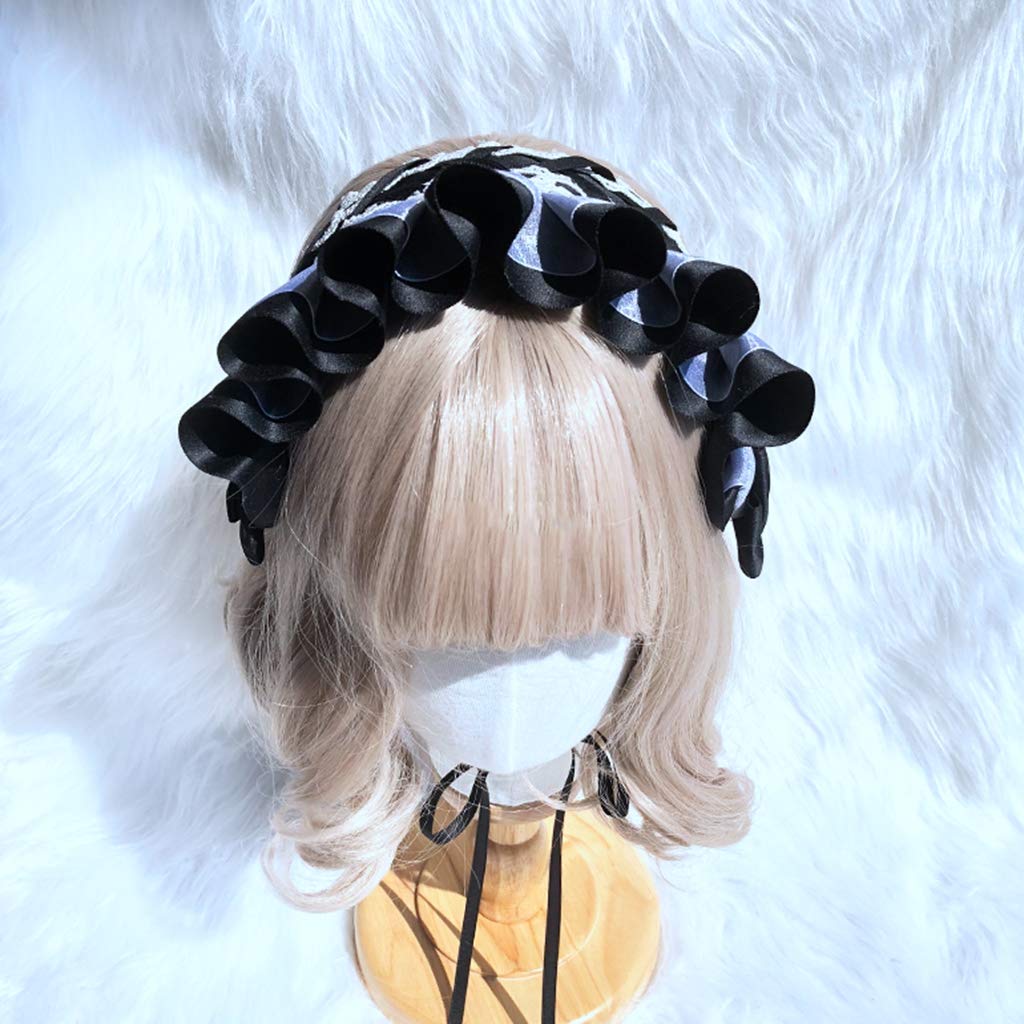 Amazon.co.jp: ヘッドドレス ロリータ チャーム サテン 髪飾り ヘア