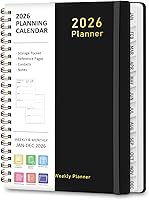 VALOME 2026 Academic Planner: Weekly Monthly Views, Jan-Dec 2026, A5 Waterproof Hardcover with Tabs & Pocket