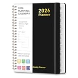 2026 Planner&comma; Weekly and Monthly Calendar Academic Planner&comma; Jan 2026 - Dec 2026&comma; Planning Agenda Book for Desk Accessories and School Supplies - A5 &lpar;6&period;3&apos;&apos; x 8&period;5&apos;&apos;&rpar;
