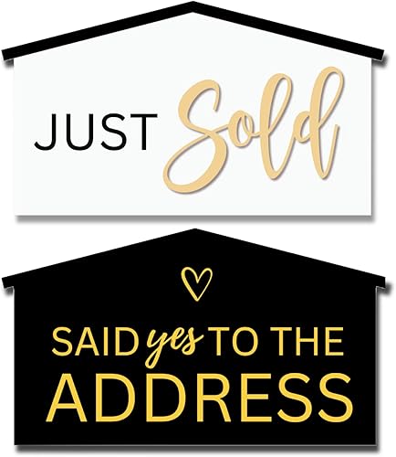 Miniatura 7 de Letrero de utilería de bienes raíces en forma de casa grande (24 pulgadas)