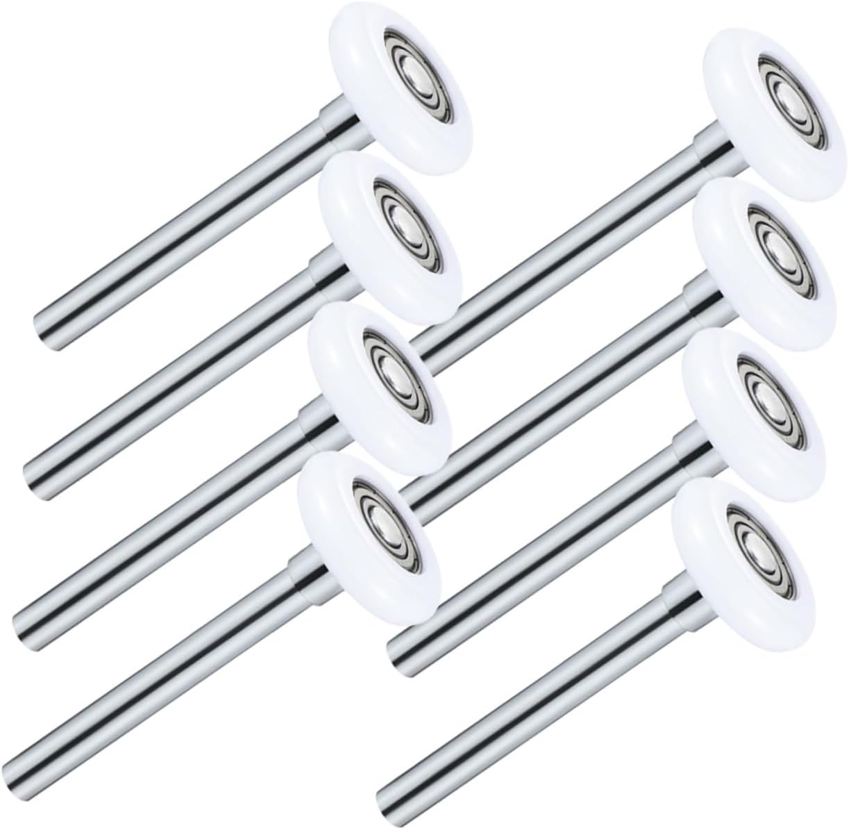 Homoyoyo 8pcs Precision Bearing Nylon Garage Door Rollers Replacement Quiet Rollers for Garage Door Pulley Wheel