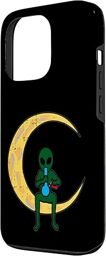 Miniatura 2 de Funda de regalo de cannabis CBD para iPhone 13 Pro Alien Smoking Bong High Moon Cool Weed CBD