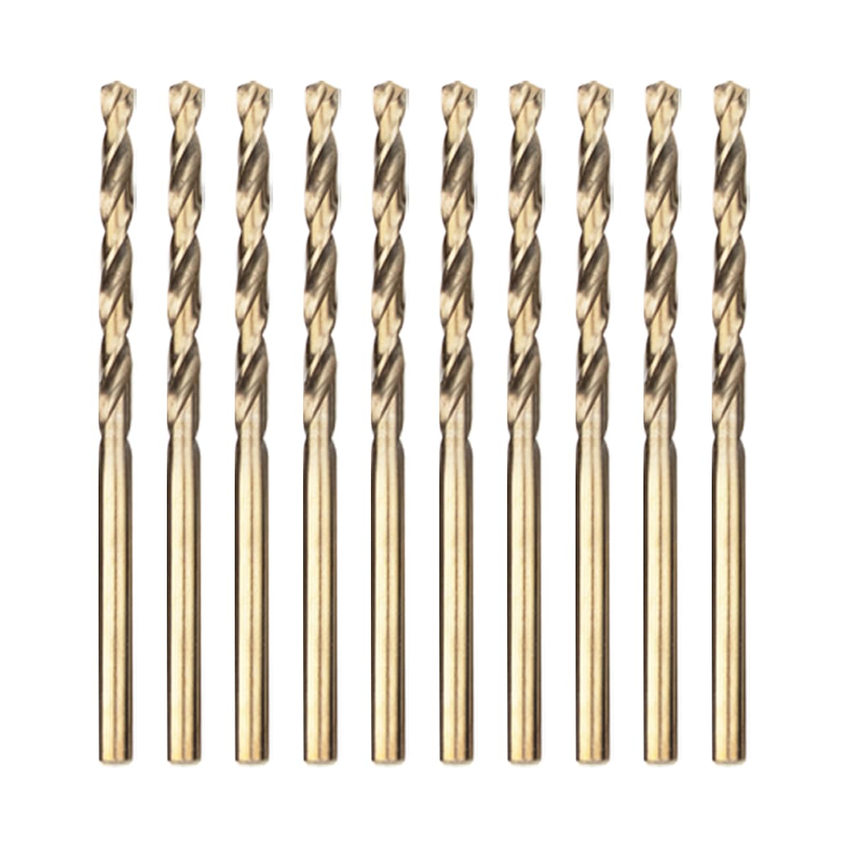 Meccion HSS-Co Punta per Metallo Professional 10pcs 2.0mmPunte Elicoidali per Forare Acciaio Inox e Metallo, Norma DIN 338