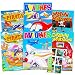 Spanish Pirates, Zoo Animals, and Airplanes 6-piece Coloring Book Set with Bonus Planes Stickers ~ Libros para Colorear de 6-piezas Piratas, Animales y Aviones con Bonificaciones de Calcomanías