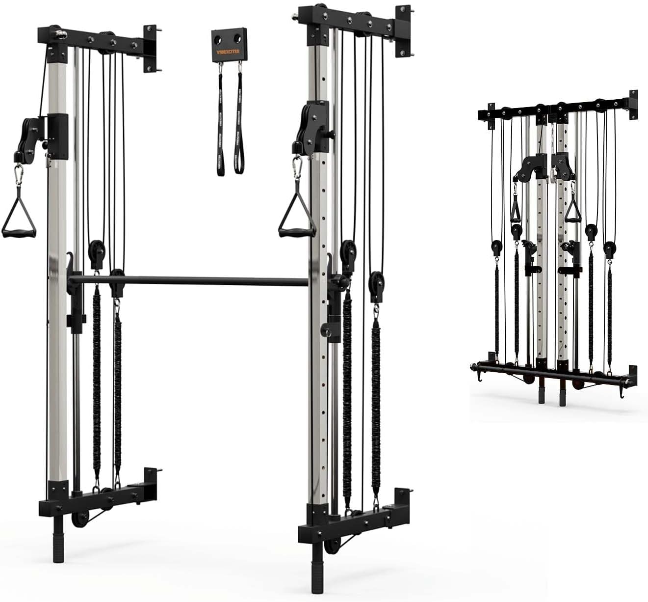 DUORAN DUORAN Wall-Mounted Folding Smith Machine – Compact Power Cage with 250LB Resistance