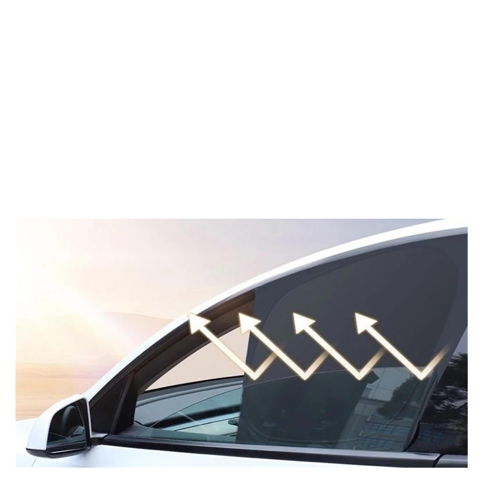 Parasol Coche Lateral Ventana Lateral Parasol Magnético para Parabrisas Y Viseras Laterales para Cayenne para E3 2019-2025 Cortinas Divisorias Coche(5PCS Set)