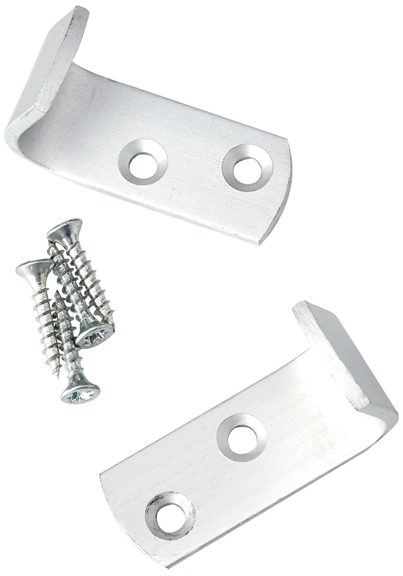 Merriway Grey Merriway® Bh00527 (6 Pcs) Aluminium Single Robe Hook With Satin Finish - Pack Of 6 Pieces