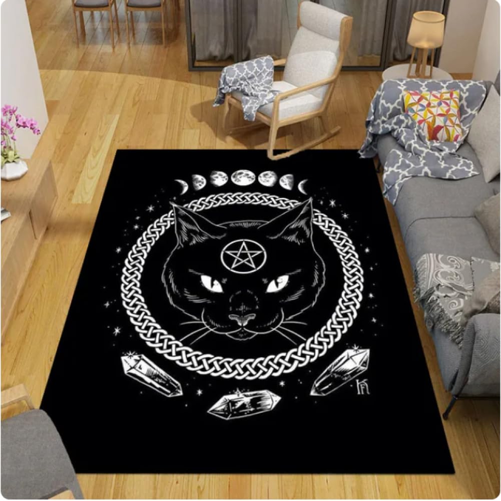 PASPRT Soggiorno Lettore CD Tappeto Musica Stampa Camera Soggiorno Tappeto Area Antiscivolo Tappeto Decorativo 120x160cm
