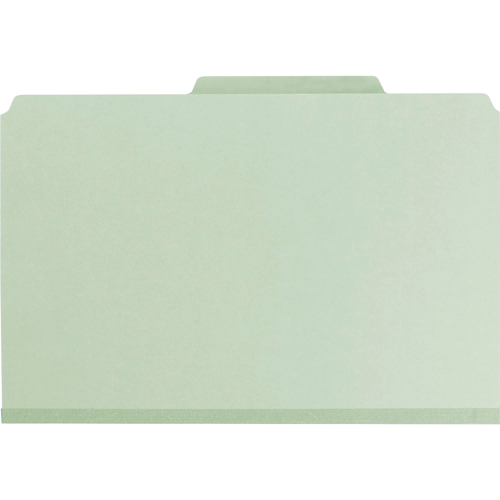 Smead Cartella portadocumenti con chiusura SafeSHIELD, 2 divisori, espansione di 5 cm, dimensioni legali, grigio/verde, 10 per scatola (19076)