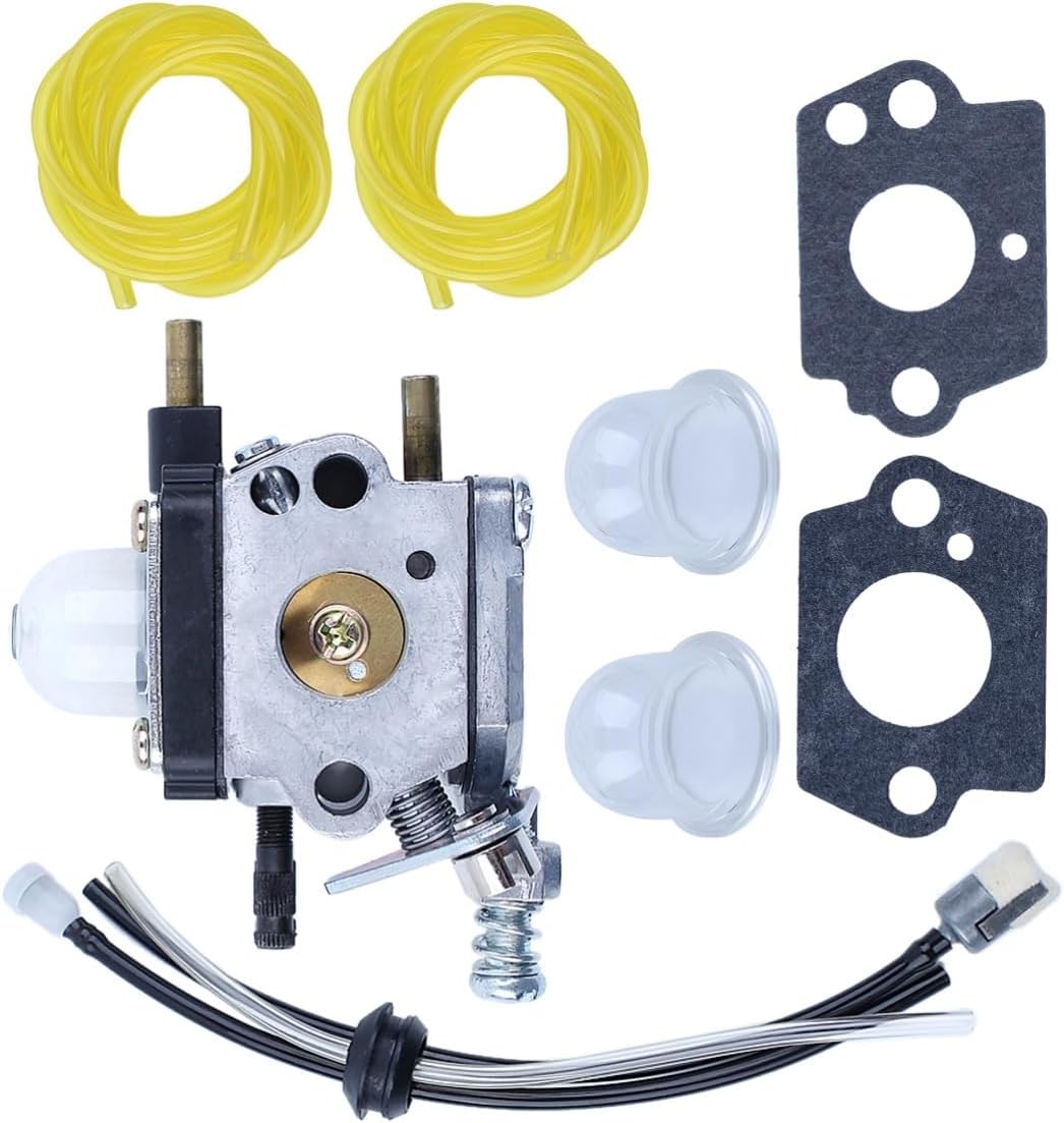 Carburetor Gasket Primer Bulbs Fuel Line Kit Fit For Mantis Tiller 7222 Zama C1U-K54A Replace For 12520013124 12520013122
