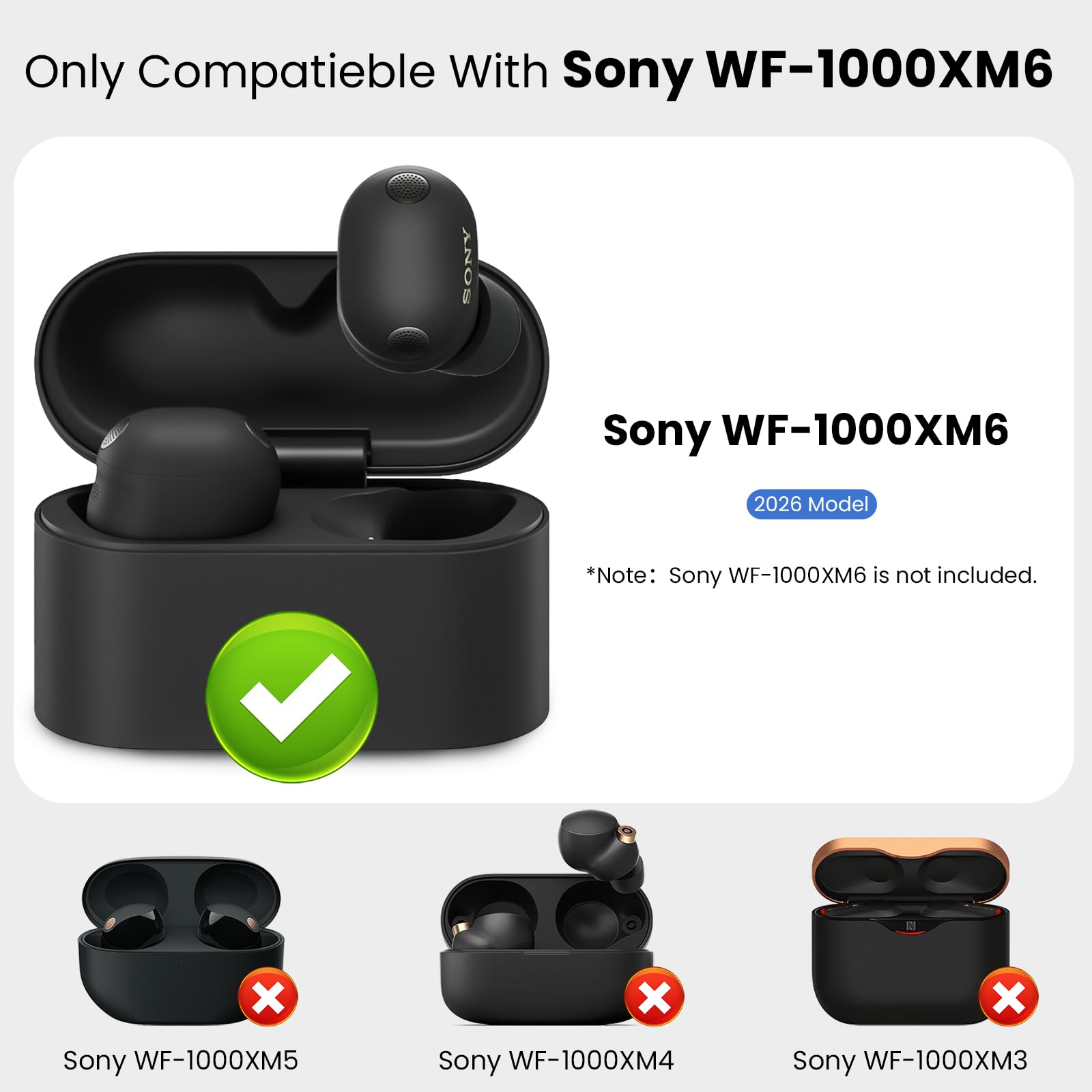 Amazon.co.jp: LDSXAY Sony WF-1000XM6対応ケースカバー、ソフト