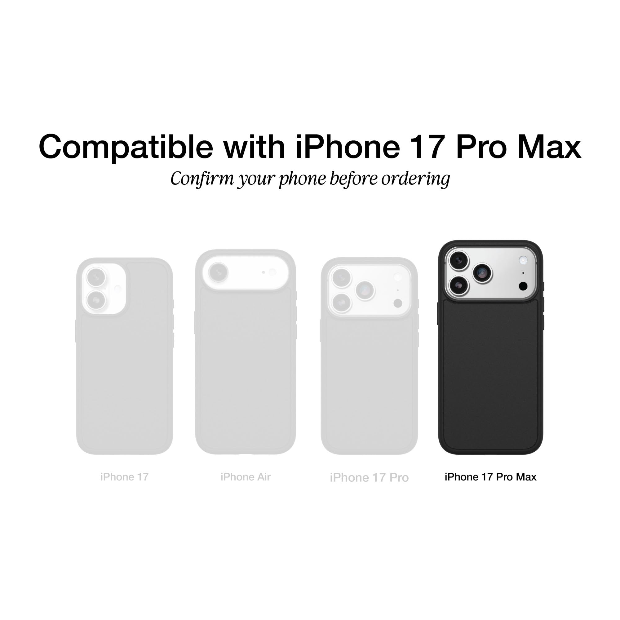 OtterBox Funda Transparente para iPhone 17 Pro MAX Symmetry Series, Transparente, Ultrafina, Elegante, Funda de Silicona para iPhone