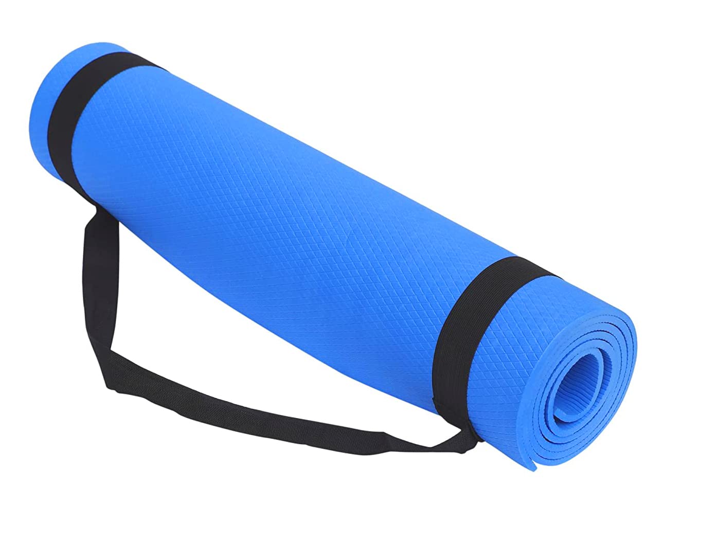 Synco 6mm Yoga Mat with Carrying Strap for Gym Workout and Yoga Exercise, Anti-Slip Yoga Mat for Men & Women Fitness. (BLUE) (B0B3124STV) Amazon Price History, Amazon Price Tracker
