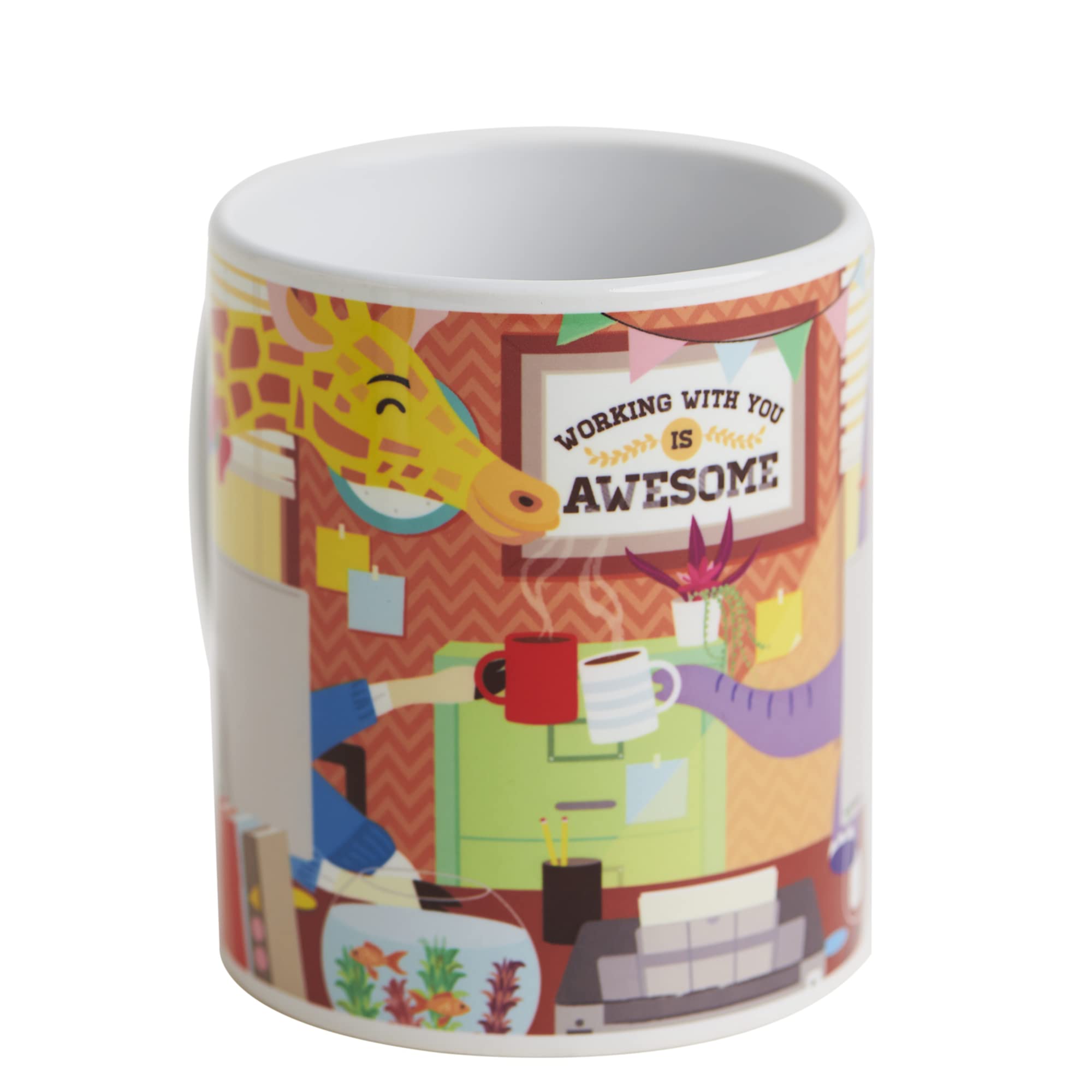 Chumbak Let’s Work Together Coffee Mug, Quirky Printed Ceramic Cup, Stylish Tea & Coffee Mug for Office, Fun Gift for Colleagues, Team, Friends – 350 ml, Multicolor, Valentines Gift for Woman-image-11