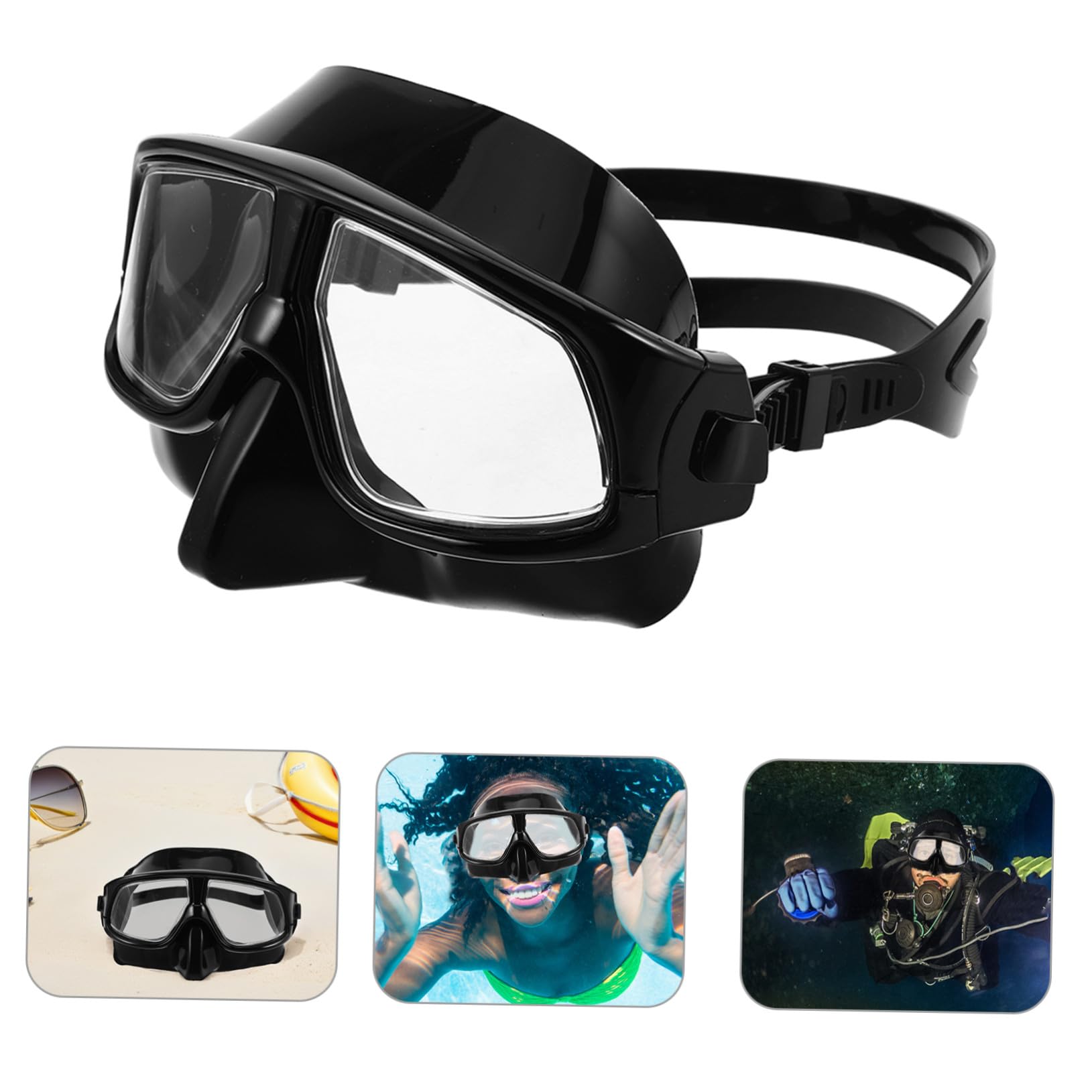 YARNOW Snorkel Mask Ajustable Visión para Buceo y Natación Máscara Ligera y Cómoda para Deportes Acuáticos Adultos