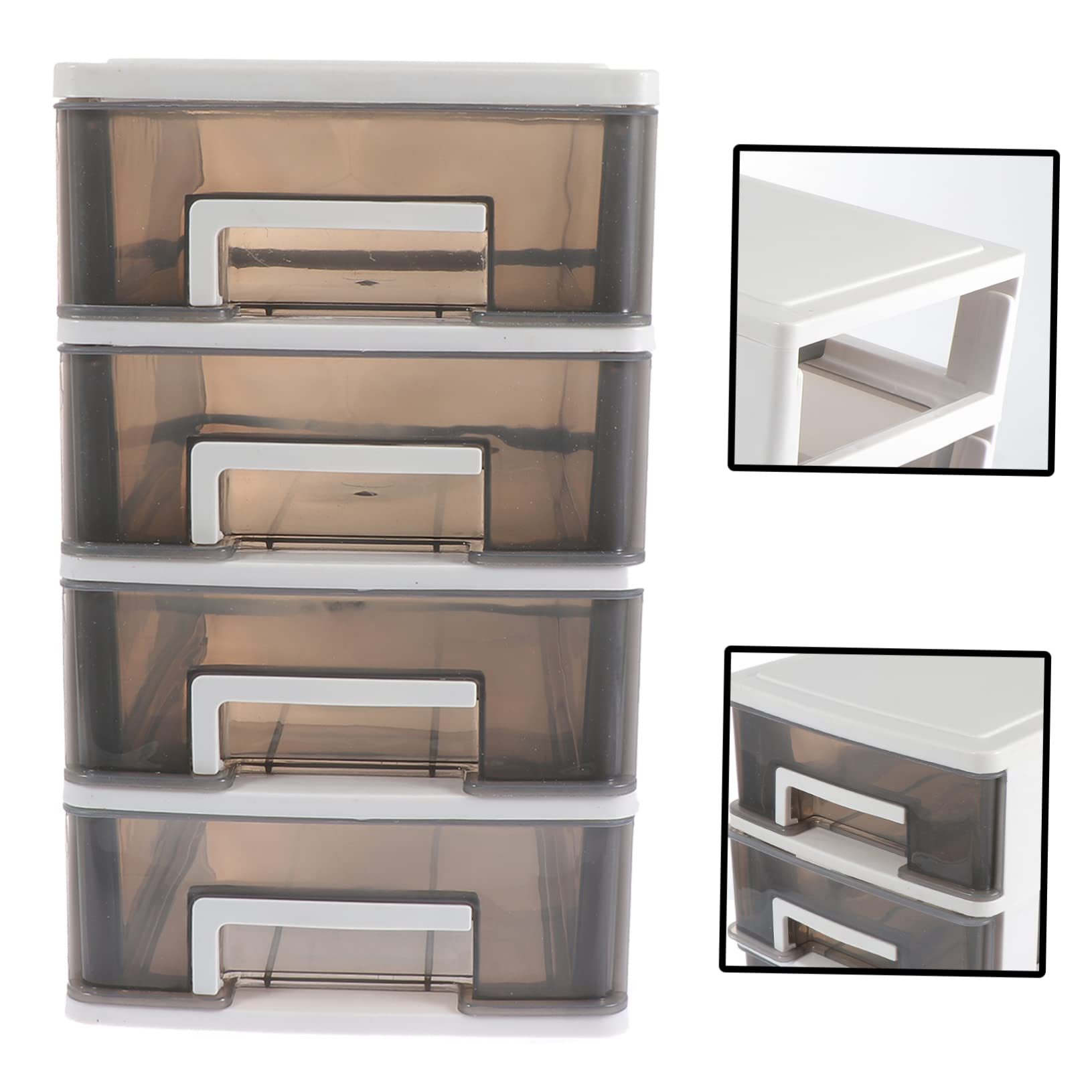 Uonlytech 1pezzi Scatola Portaoggetti da Scrivania Multistrato Contenitore Portaoggetti Organizer per Cosmetici Materiale Plastico di Facile da Pulire