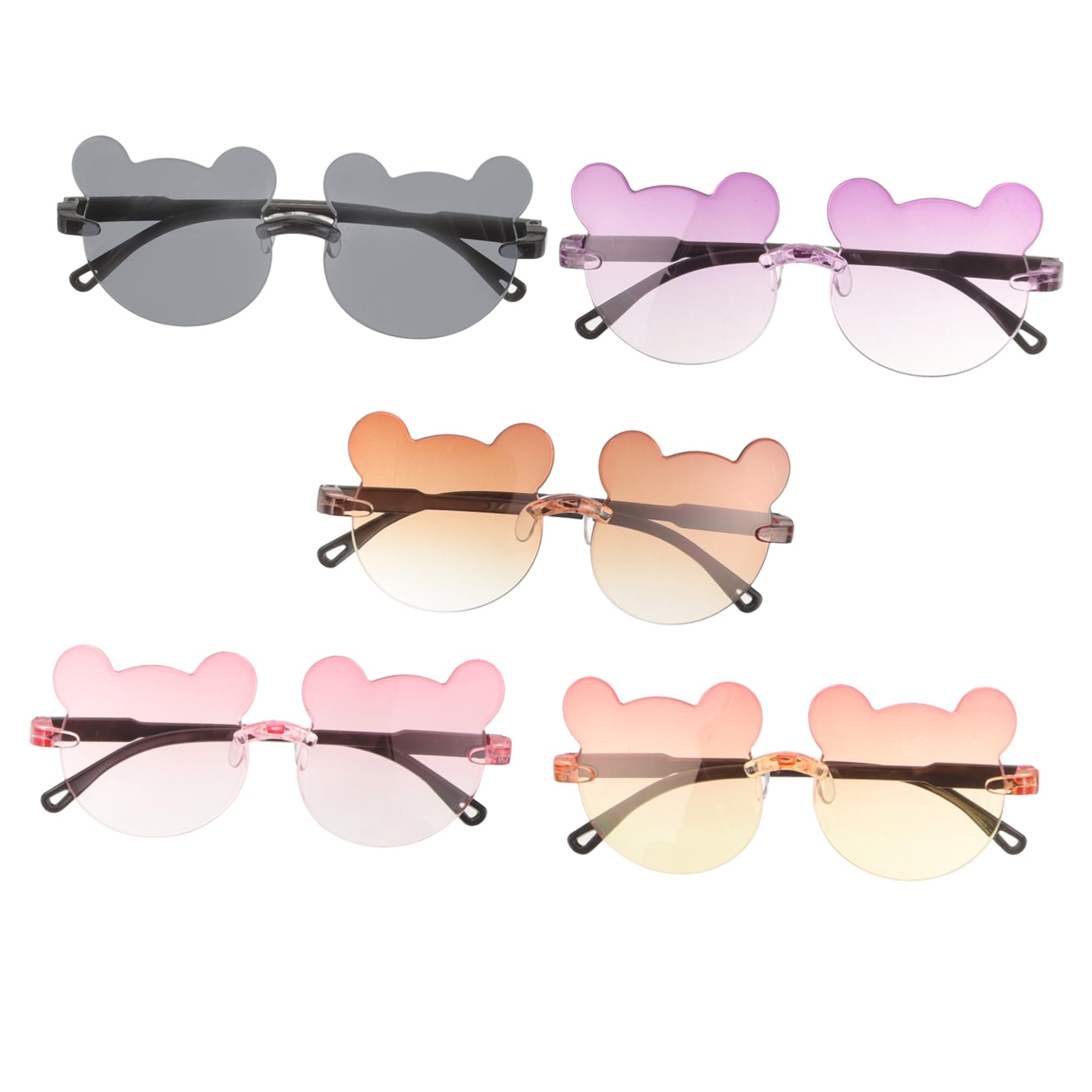 minkissy 5pcs Kids Sunglasses for Boys/girls Fashion Party Glasses Uv Blocking Lenses