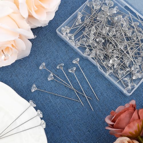 Hadrnahkb CORSAGE PINS 02 100Pcs Diamond Pins, 2 Inch Bouquet Pins thumb #5