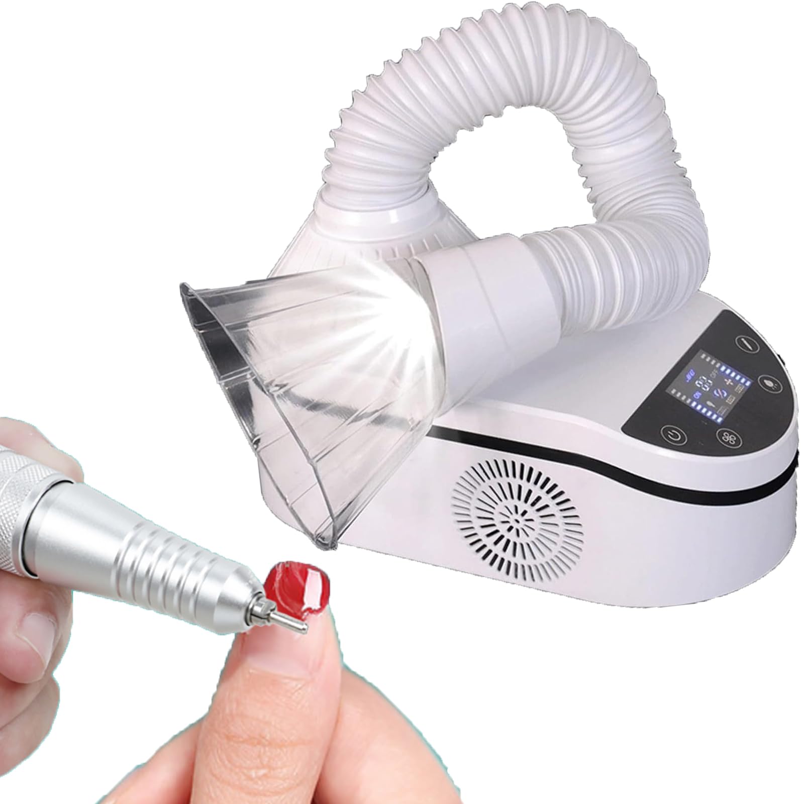 230 W Dental-Staubsammler, Tragbare Schleifstaubsauger Für Dentallabore, Touchscreen-Bedienung, LED-Projektorbeleuchtung, 360°-Drehung Des Saugschlauchs, Geräuscharm, Dental-Staubsammler Für Zahnärzte