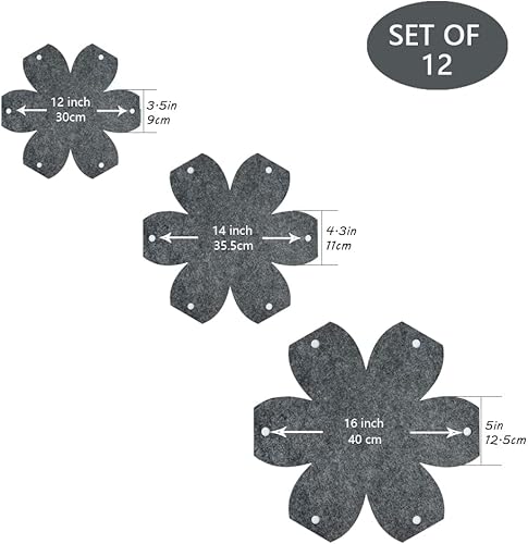 Miniatura 2 de Protectores de ollas y sartenes, juego de 12 y 3 tamaños diferentes, juego de protectores de ollas para apilar y proteger tus utensilios de cocina