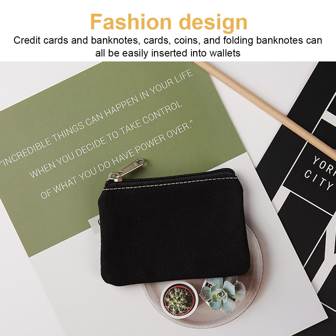Portamonete Mini Con Cerniera - In Tela, 12x8.5 Cm, Leggero E Portatile Per Monete E Banconote