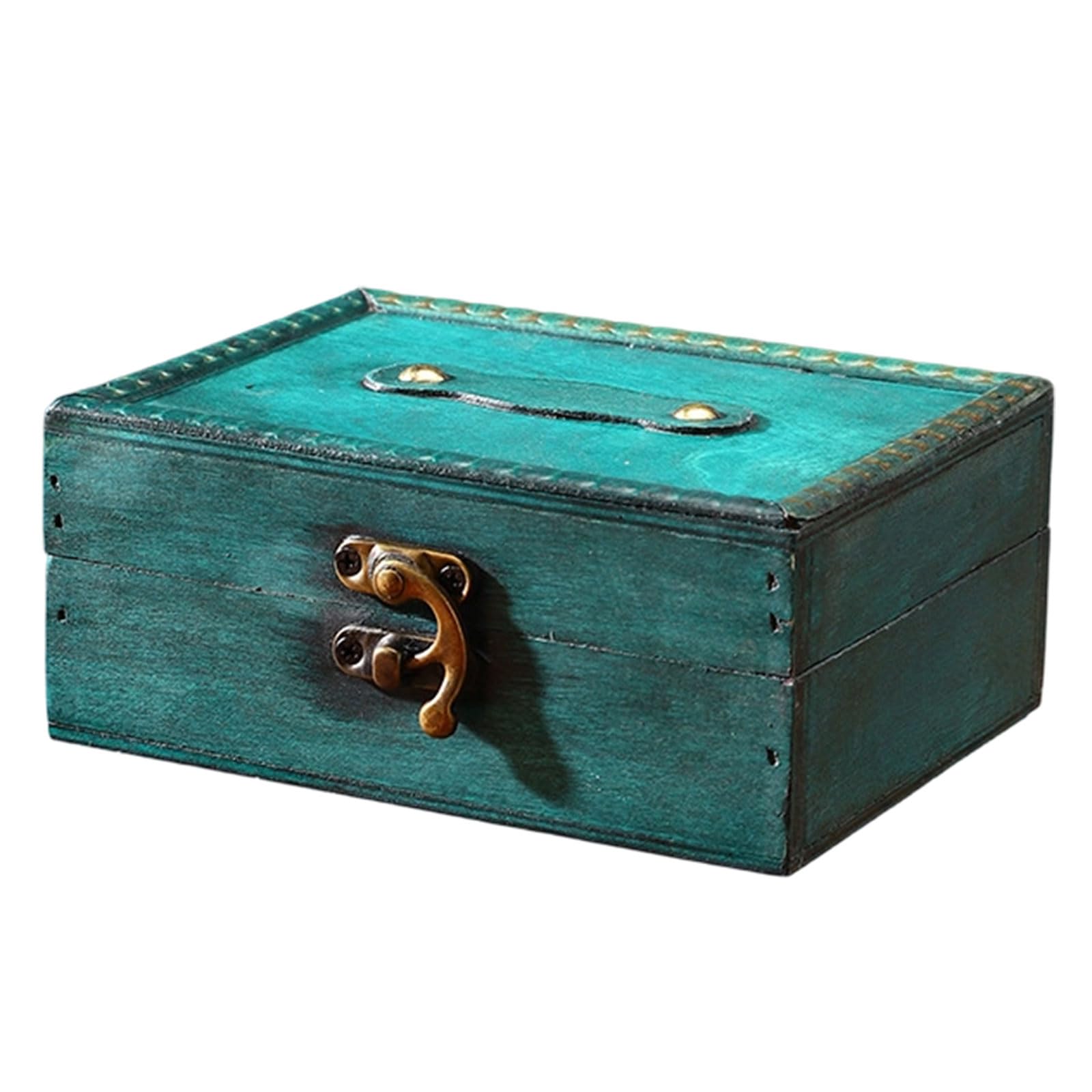 Msioytog Antique Styles Lockable Wooden Trinket Organiser Jewelry Storage Container with Home Decoration Accessory Wooden Decorative Box for Jewelry Storage and Display Cabinet Keepsakes Chest