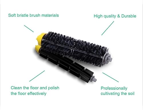 Miniatura 4 de MZY LLC Paquete de 6 piezas de repuesto de cerdas y cepillo batidor flexible para iRobot Roomba 600 700 Series Partes de aspirador Reposición 614