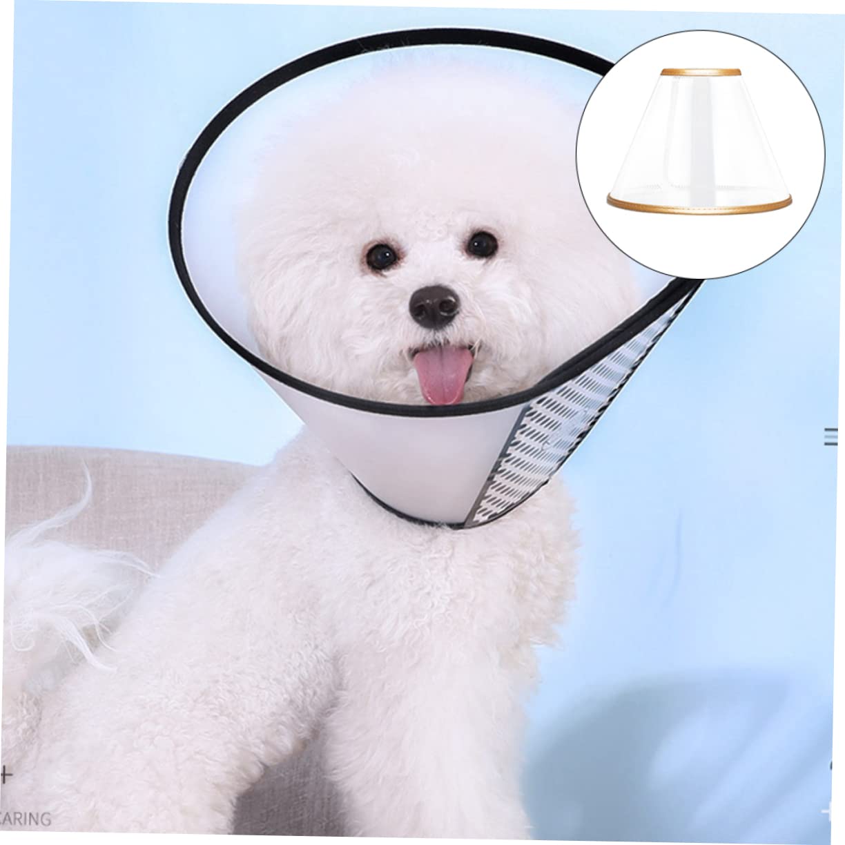 Didiseaon 2piezas Collar De Ajustable para Collar Antiladrido para y Gatos Diseño Transparente para Prevención De Lameduras y Rascado para Lesiones y Cirugías Profundidad