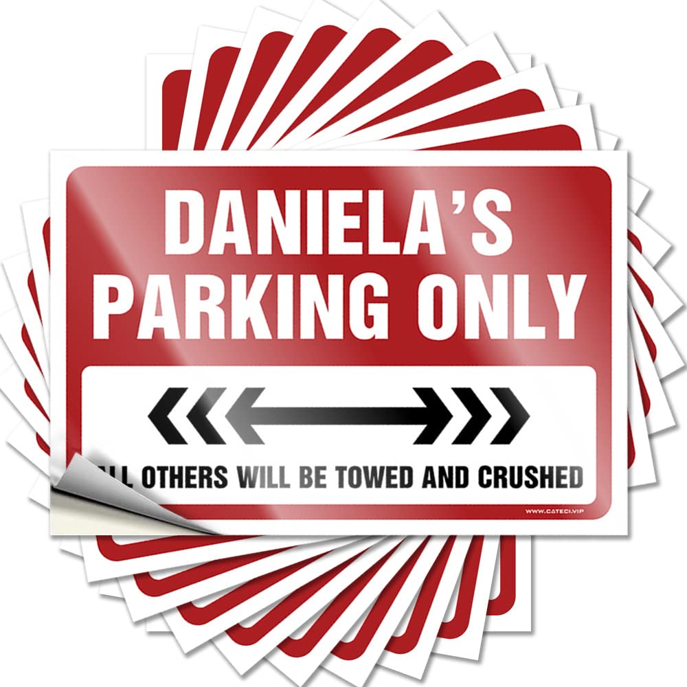 Feminist Saying, Cool Decor Wall Daniela's Parking Only | Funny Quote Ideas Decals(8X12CM)
