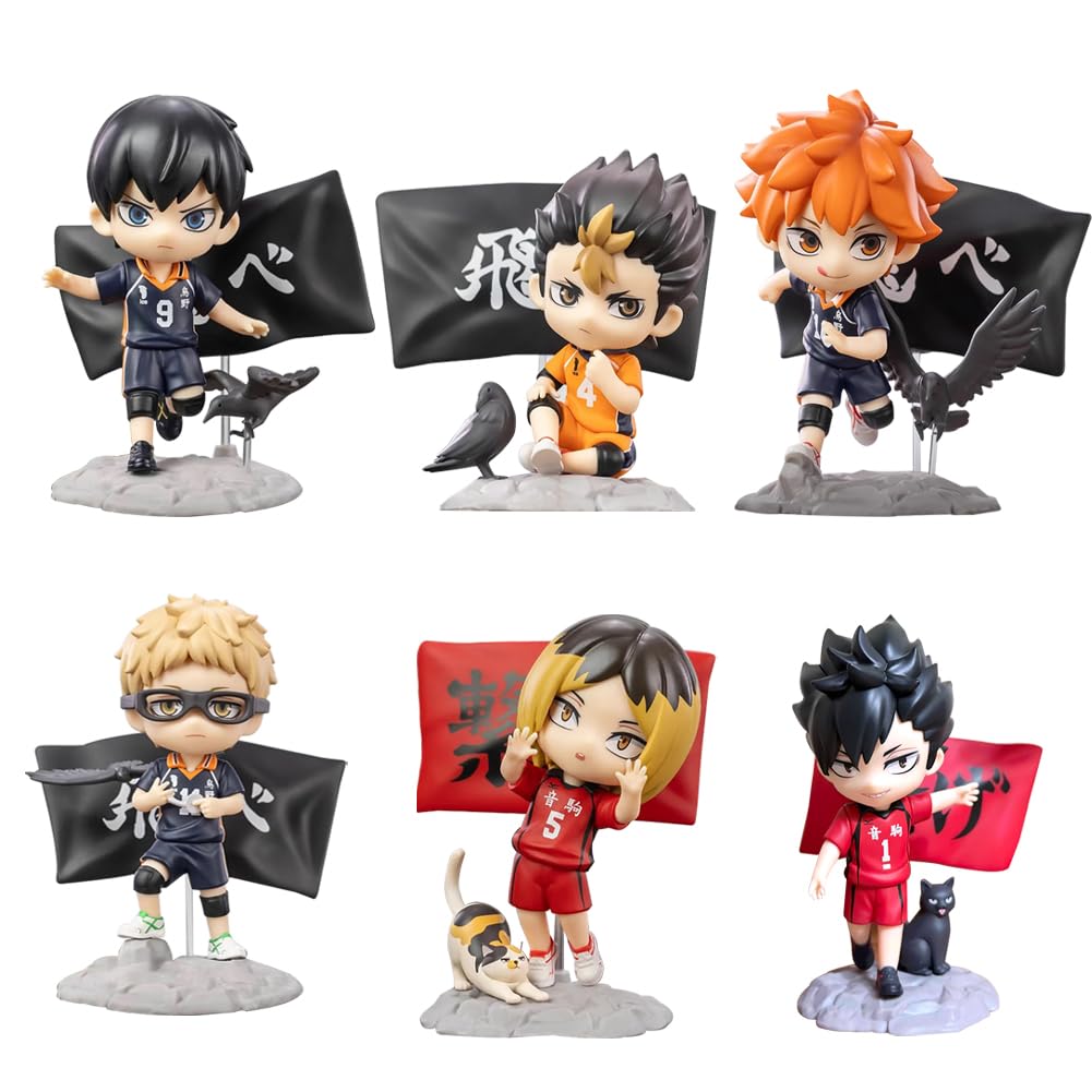 Tongyundacheng Shoyo Hinata Figure Tobio Kageyama/Kozume Kenma Action Figure 9cm Anime Character Mini Statue Car Desk Model Ornament