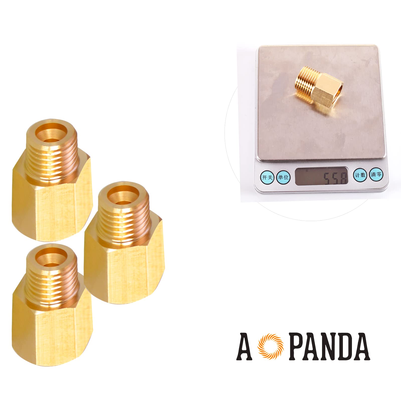 4 Stück Messing-Adapter 1/4" NPT Außen X 3/8" NPT Innen - Robuste Rohrverschraubungen Für Sanitär & Hydraulik