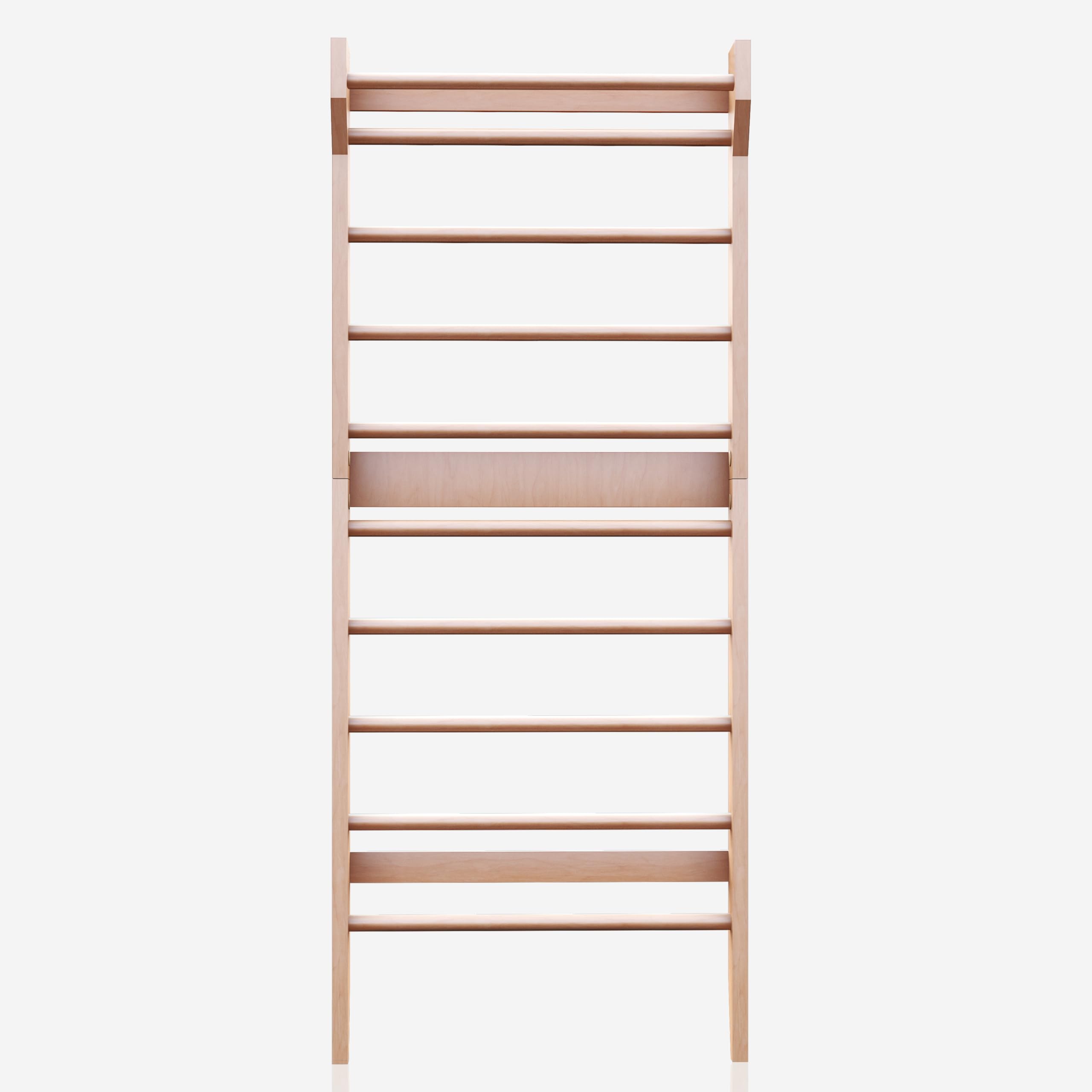Physionics® Échelle Suédoise - pour Adultes et Enfants, Peu Encombrante, en Bois Durable, Charge Max 100 kg - Espalier Gym, Barres de Stalles, Fitness, Sport, Maison