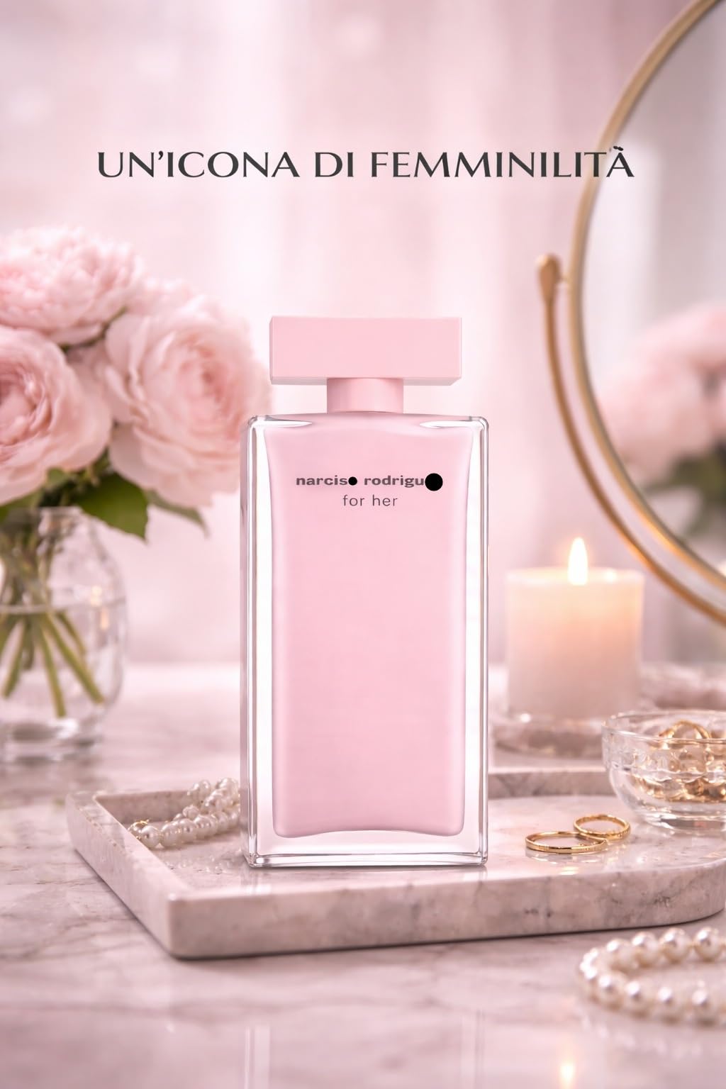 For Her Eau de Parfum Donna 100 ml – Profumo Femminile Muschiato con Rosa e Ambra, Fragranza Elegante e Sensuale, Idea Regalo Donna