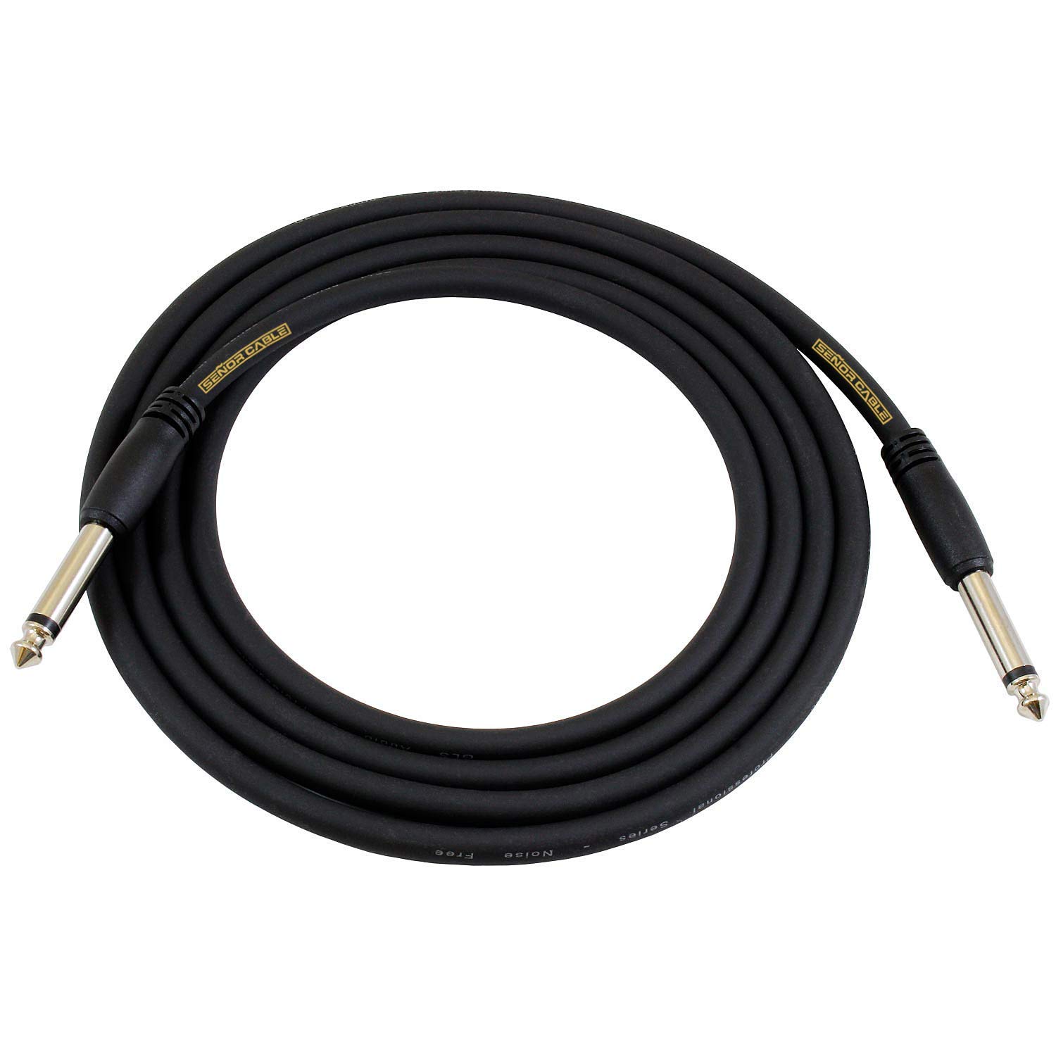 Juego de 3 cables para instrumentos, cable de instrumento, cable de instrumento de guitarra (tejido), color negro (3 m, 3 m), color negro
