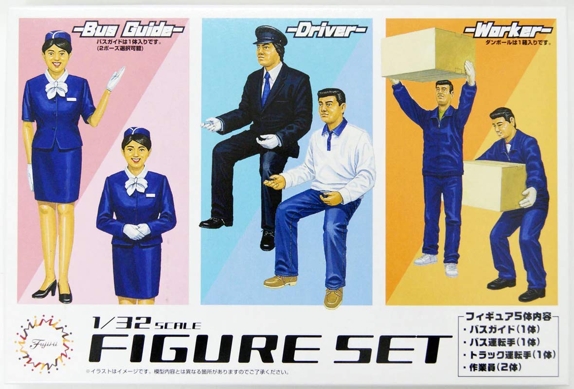 1/32 ドライバー フィギュア 5体セット Amazon | Fujimi 1/32スケール GT34 バスガイド&バスドライバー