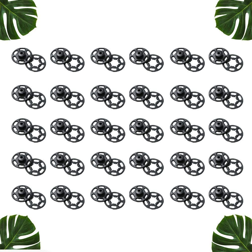 Broches de botón a presión SujetadorSuministros de costura, broches for coser, 1000 piezas de sujetadores a presión de plástico Botones de presión invisibles Botones for costura artesanal Blanco 15 mm